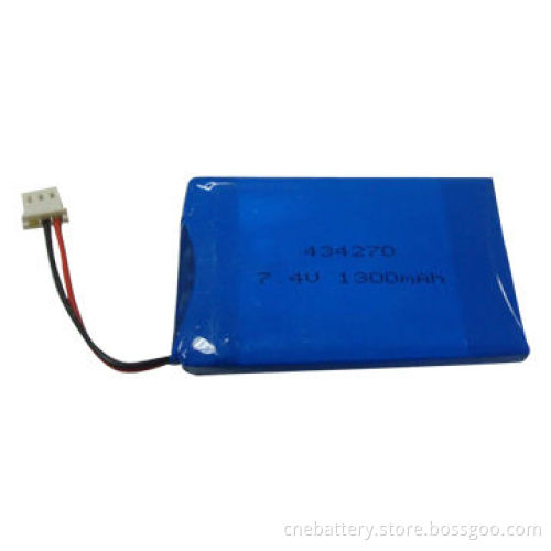 Lithium Polymer Battery with 7.4V, 1,300mAh, PL434270, for Medical Beauty Products
